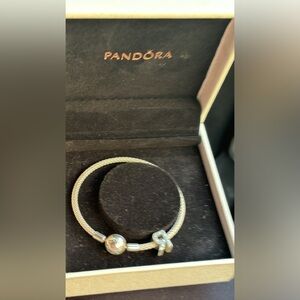 Pandora Sterling Bracelet with Pandora Sterling Charm & Pandora Box. FIRM
